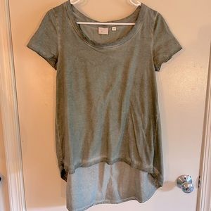 Anthropologie Brand Size S Olive High Low Tunic